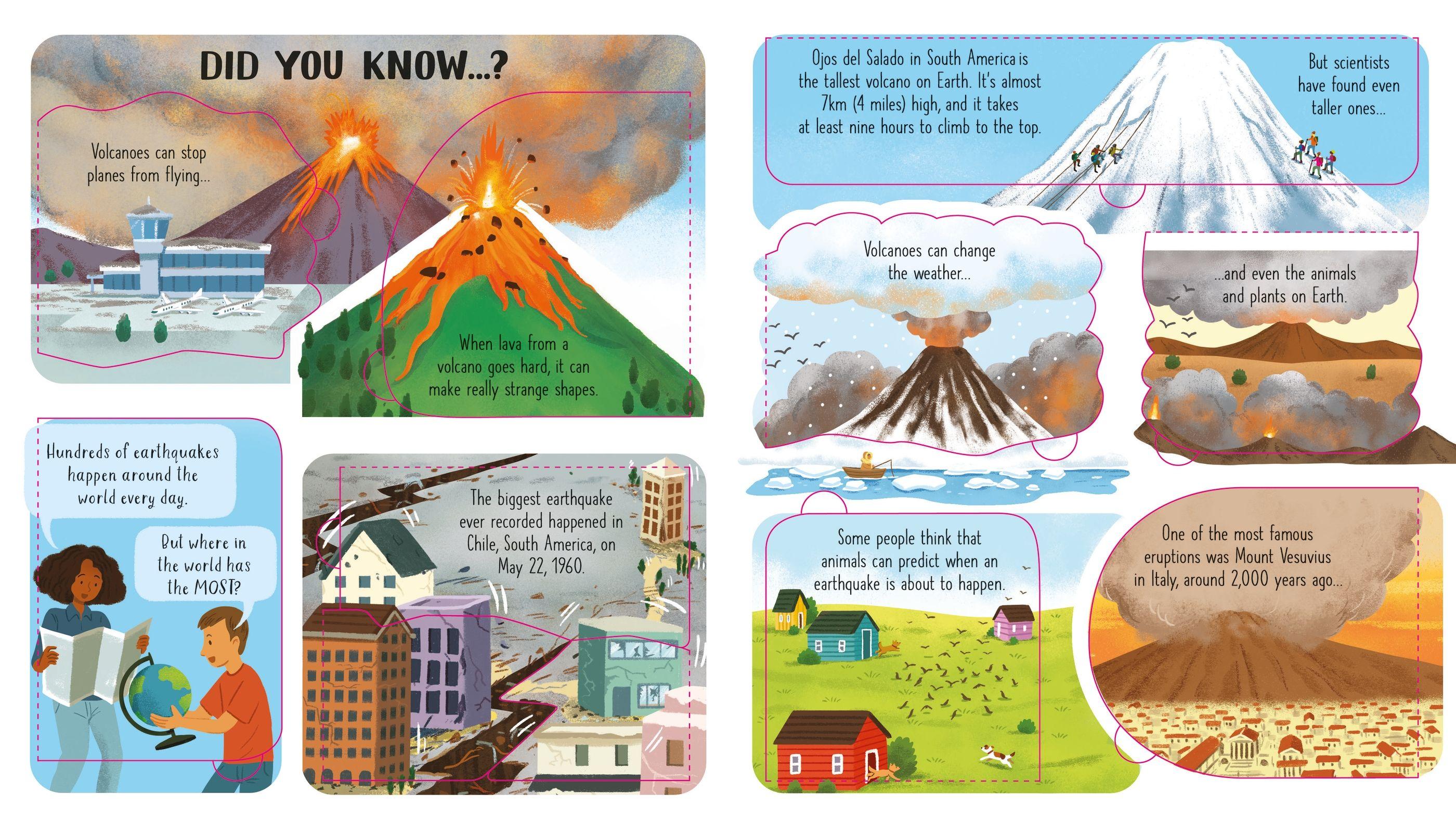 <Usborne> Look Inside Volcanoes and Earthquakes 翻翻書