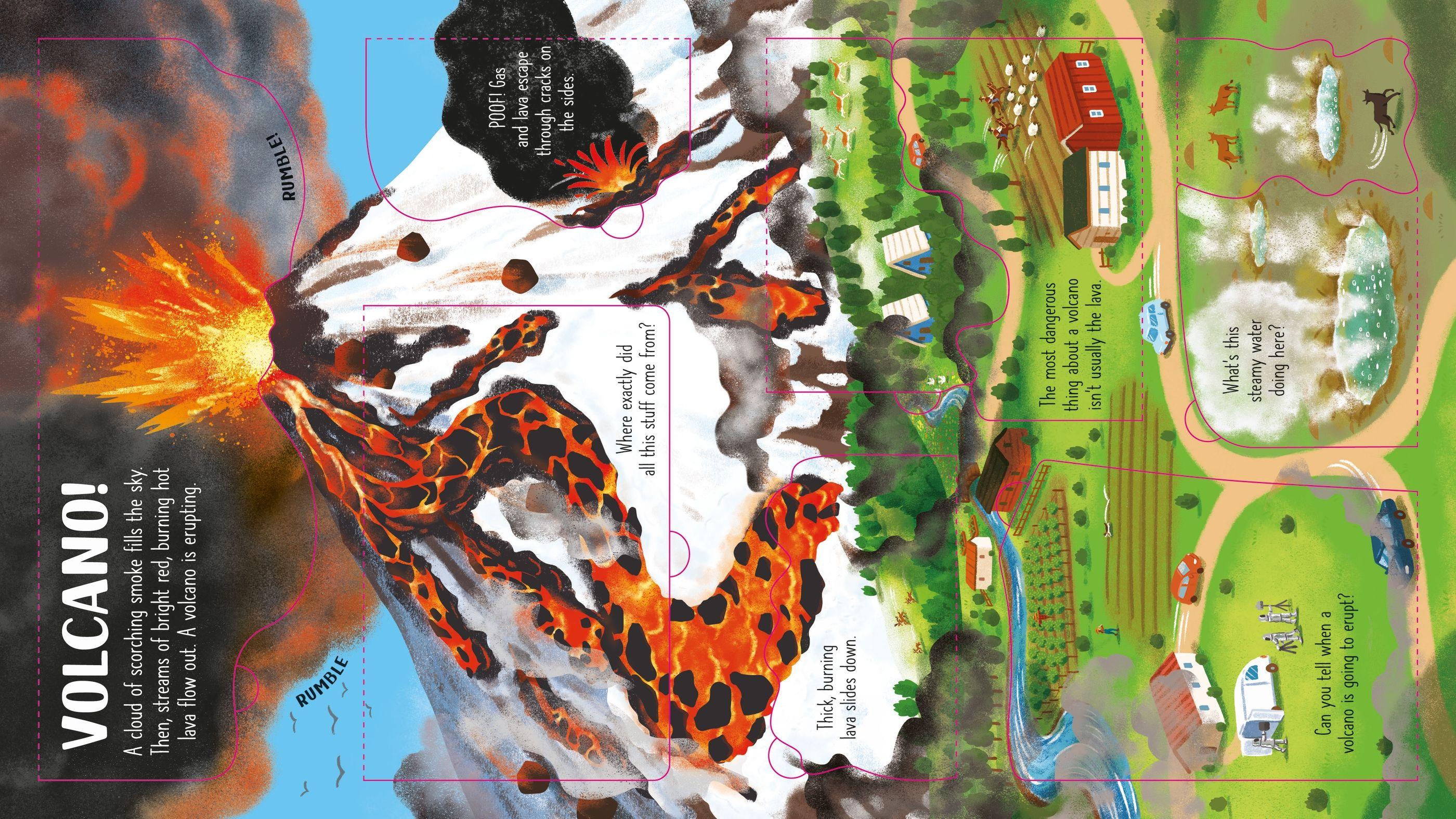 <Usborne> Look Inside Volcanoes and Earthquakes 翻翻書