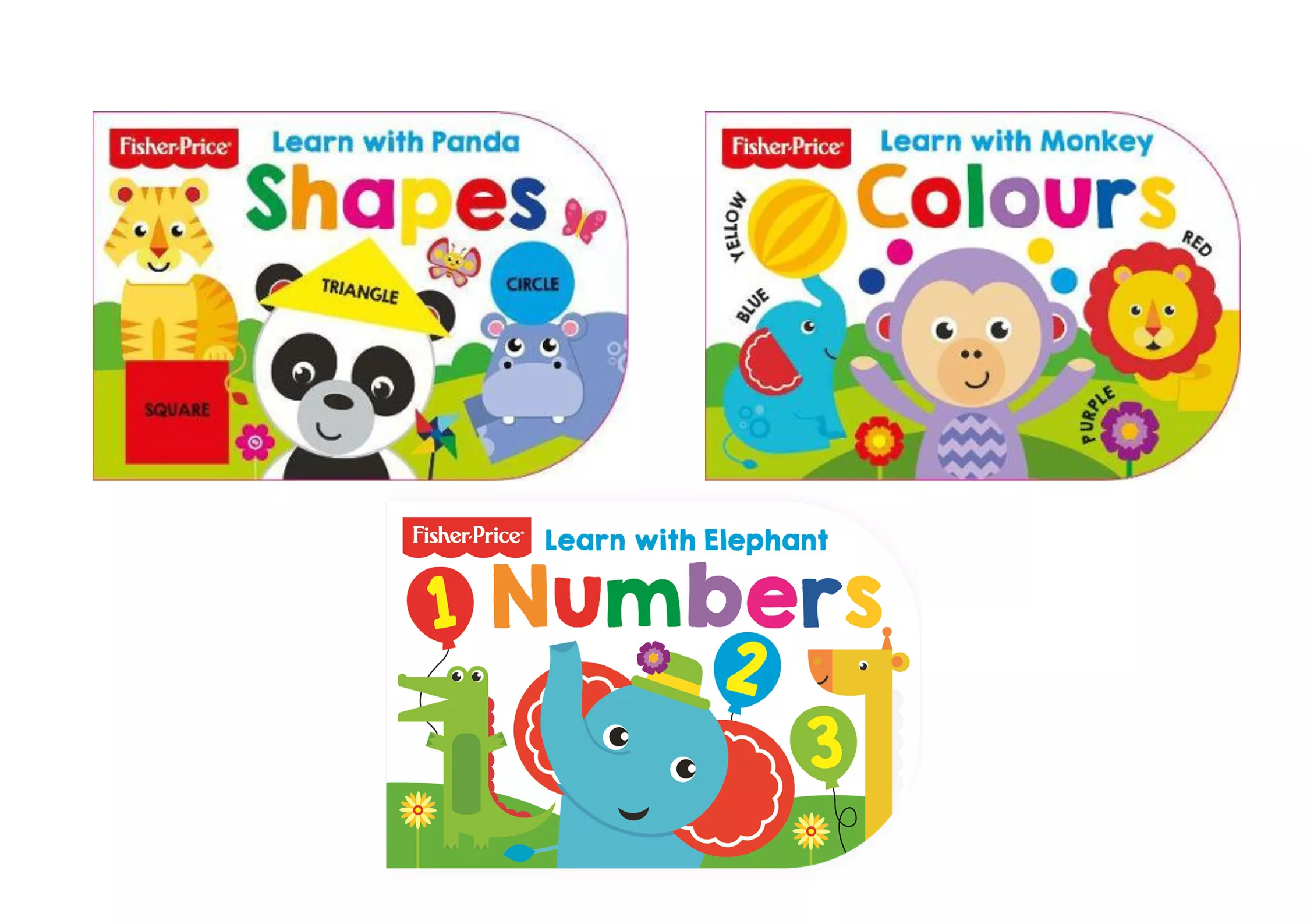 <Igloo Books> Fisher-Price - Colours, Shapes & Numbers 一套3本 硬頁書