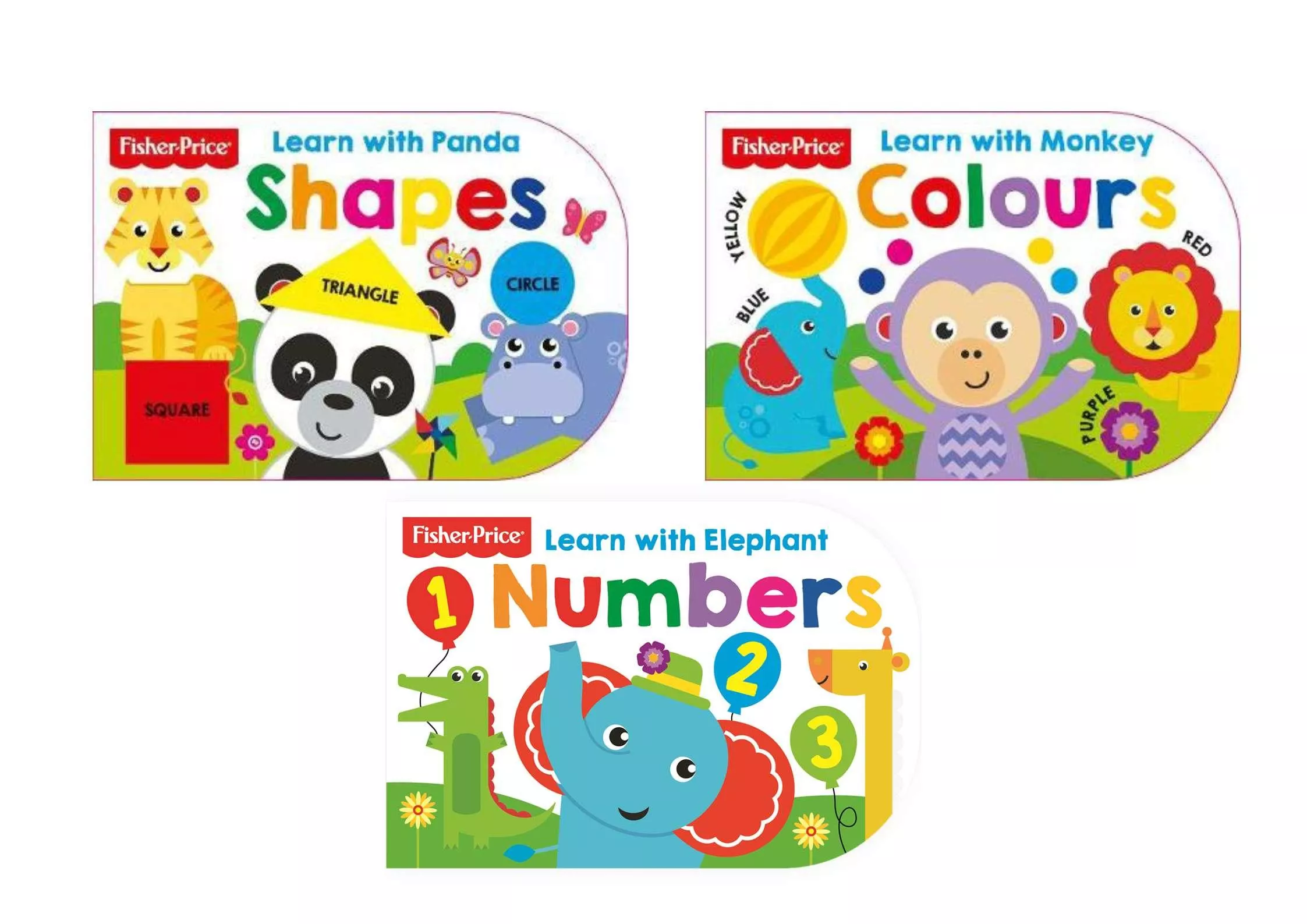 <Igloo Books> Fisher-Price - Colours, Shapes & Numbers 一套3本 硬頁書