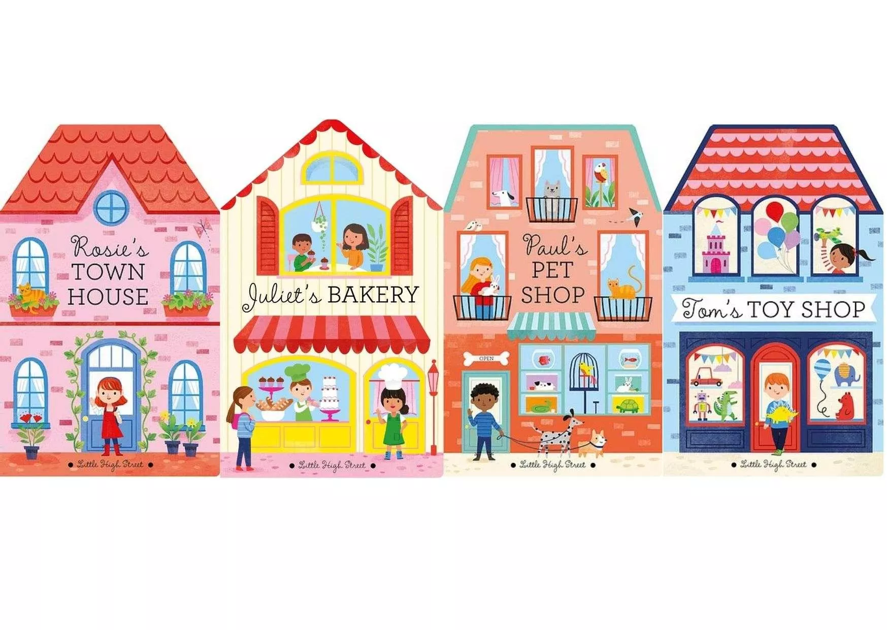 <North Parade> High Street Board Books 造型硬頁書 一套4本