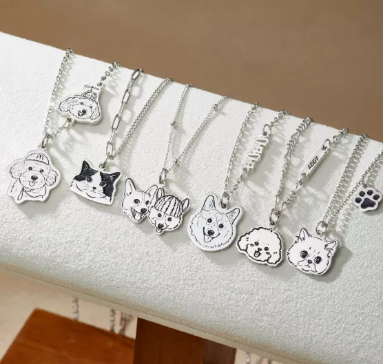 🐾客製純銀吊墜項鍊｜男女情侶款，吊墜背面可刻字