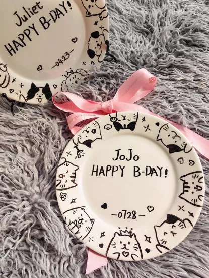 🐾客製手繪盤子｜多款模板可選｜適合送禮自用婚禮小物生日禮物週年紀念