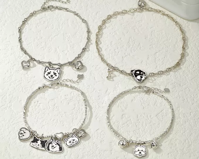 🐾客製純銀手鍊｜男女情侶款，吊墜背面可刻字