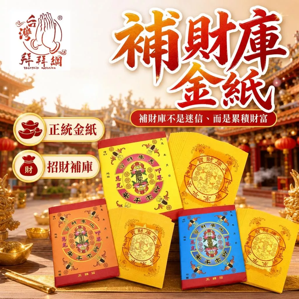 補財庫金紙！加購 【補財庫不是迷信 而是累積財富】補財庫 招財補庫 正統金紙 補天庫 補地庫 補水庫 補天錢 補地錢