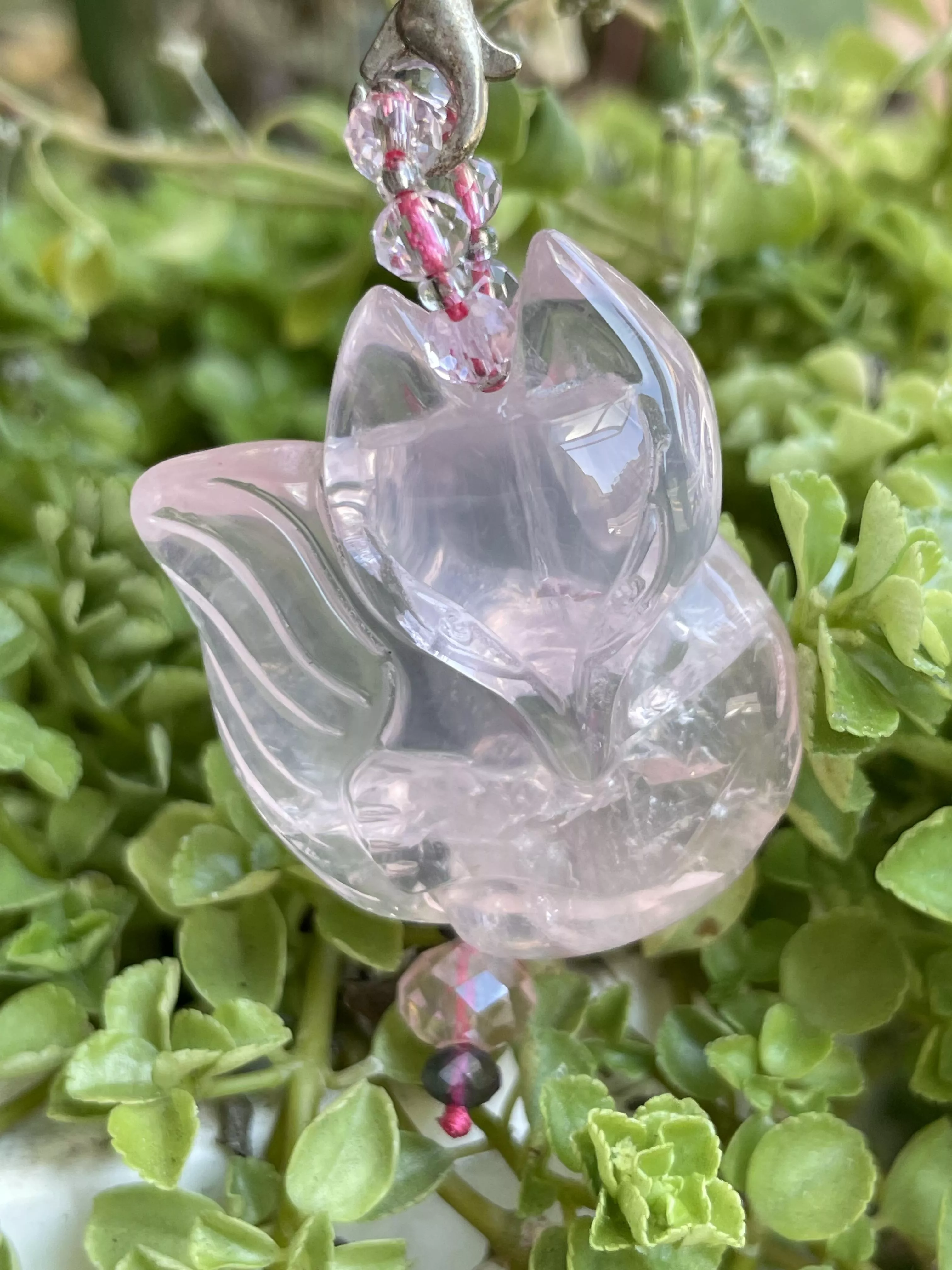 狐仙粉晶吊飾