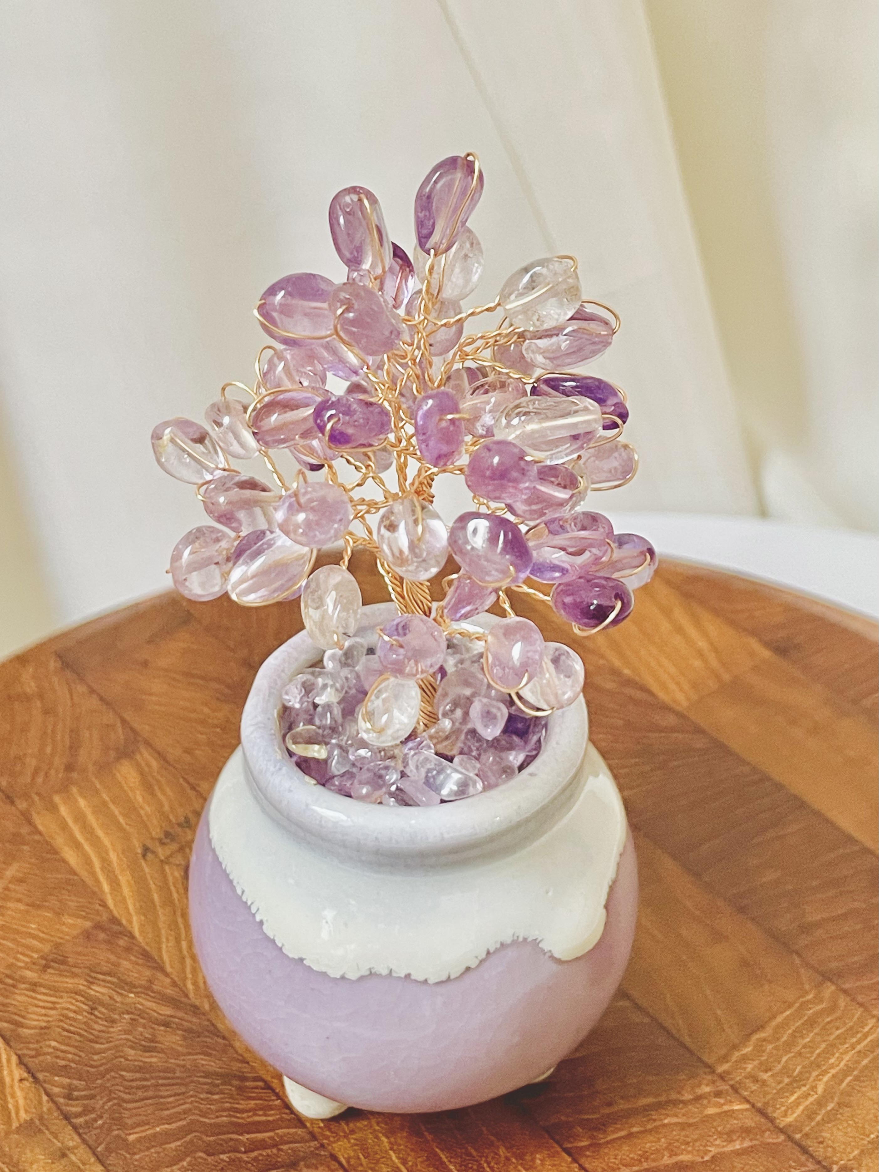 植樹｜紫水晶、白水晶