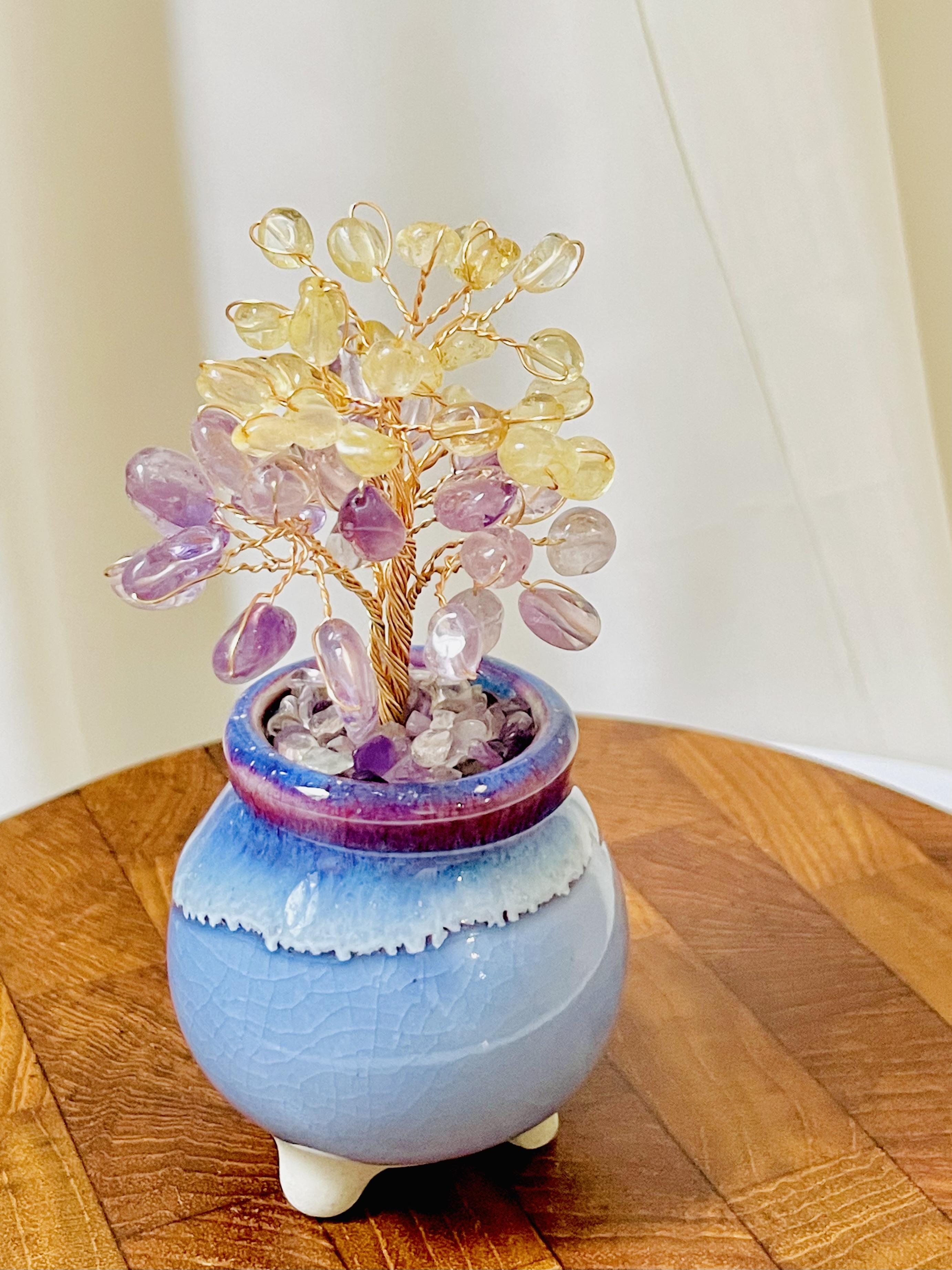 植樹｜紫水晶、黃水晶