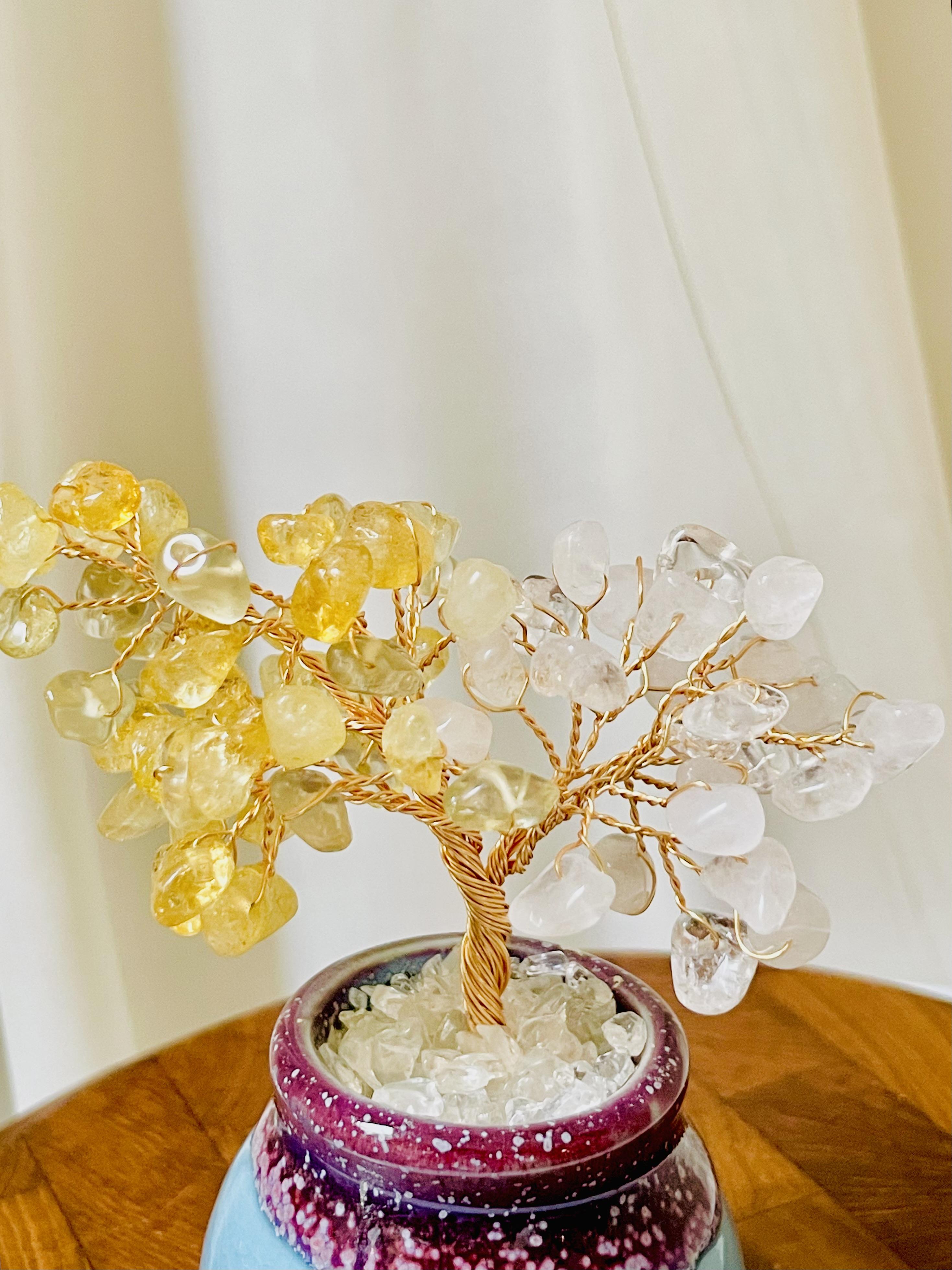 植樹｜黃水晶、白水晶