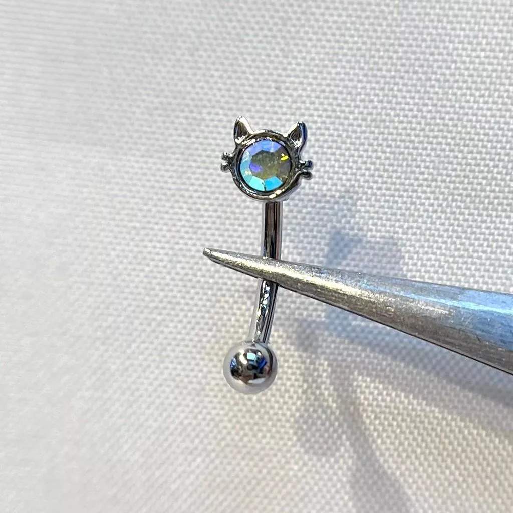 ￼阿君的店｜可愛貓咪 rook 眉釘 萬用環