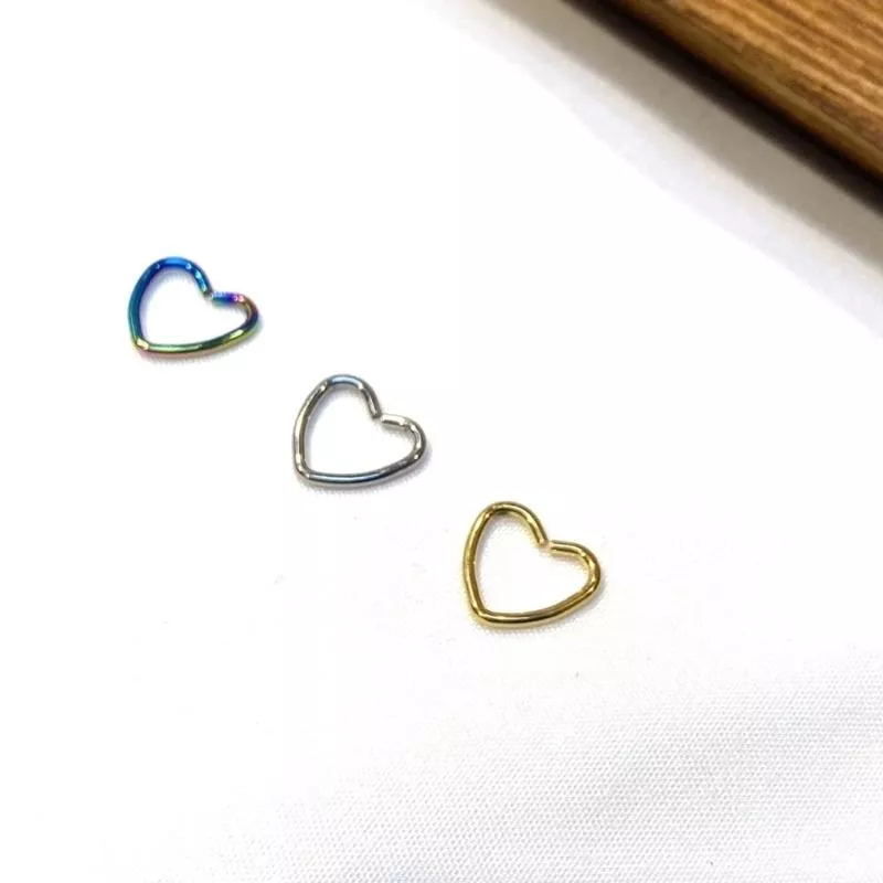 阿君的店 不銹鋼抗過敏 愛心耳骨耳環耳釘 耳梗rook helix daith