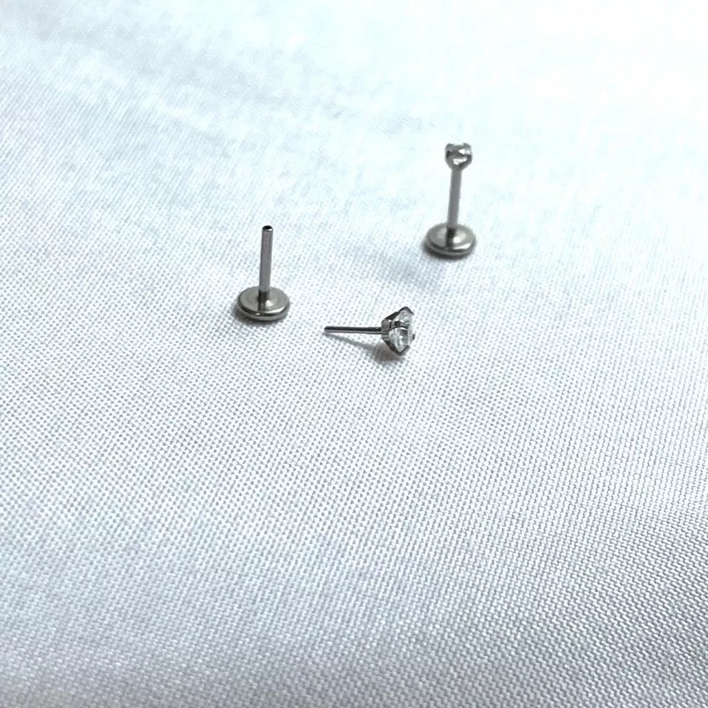 阿君的店 316醫療鋼 抗過敏 內芽塞式平底防勾耳釘鼻釘多功能環（細針）