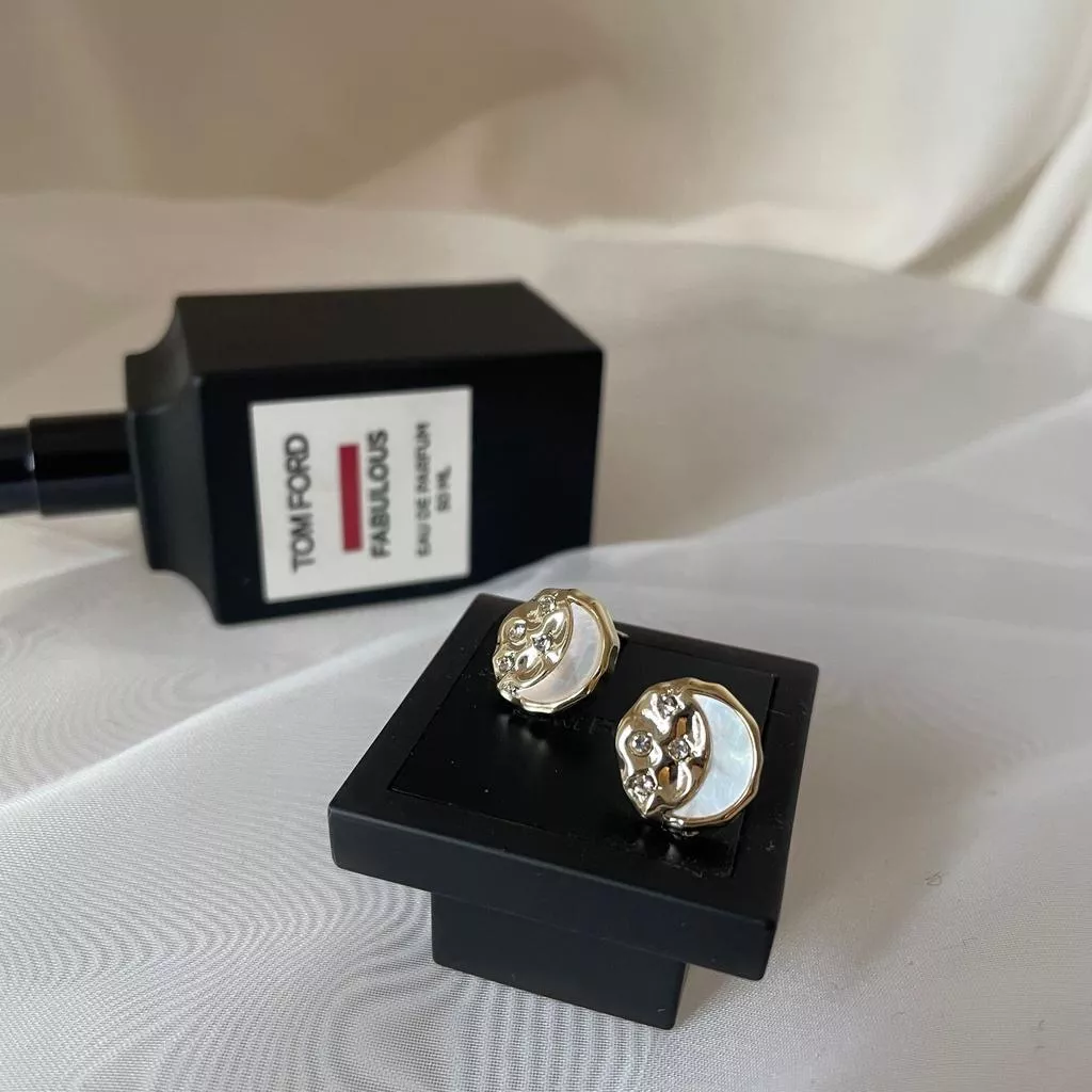 星月傳說 S925銀針貓眼石耳環