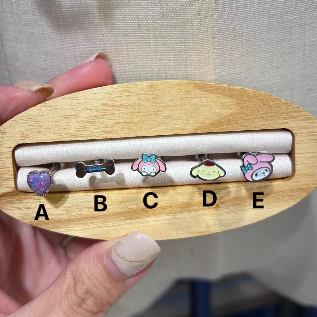 阿君的店｜316醫療鋼 可愛卡通 狗骨頭 愛心造型舌環