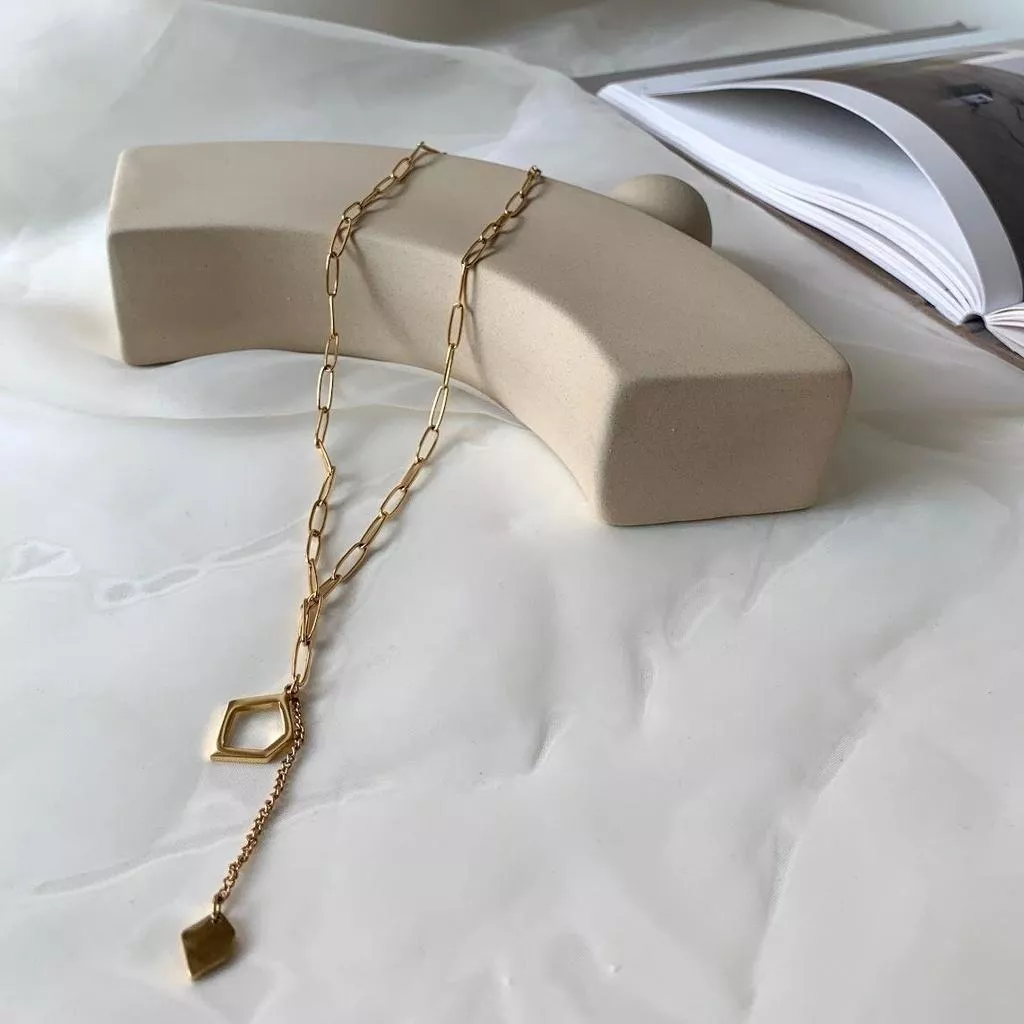 多變的日子 鈦鋼鍍18k金項鍊