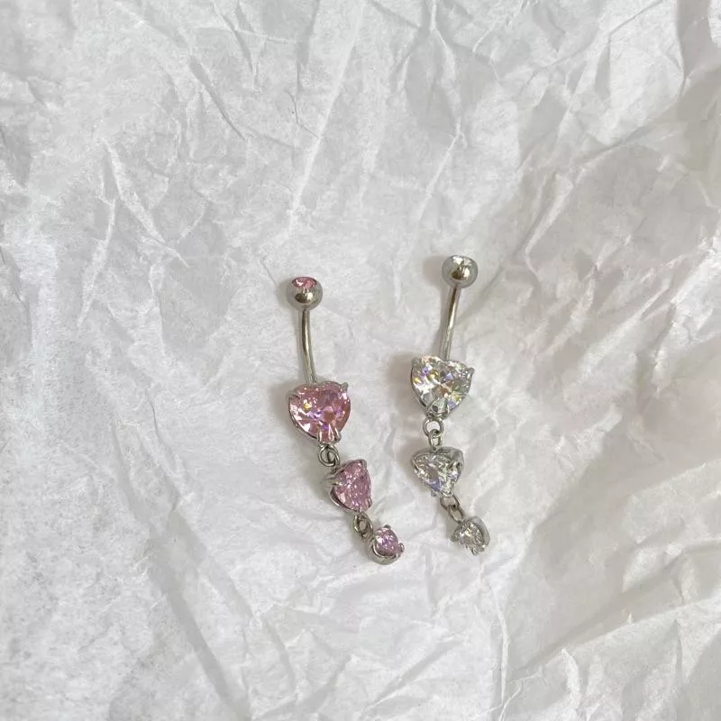 阿君的店 316醫療鋼 造型幾何垂墜式肚環