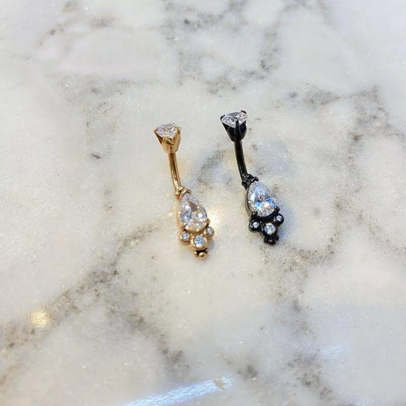 阿君的店 不銹鋼 歐美風巴洛克水鑽肚環（熱銷款）-兩色