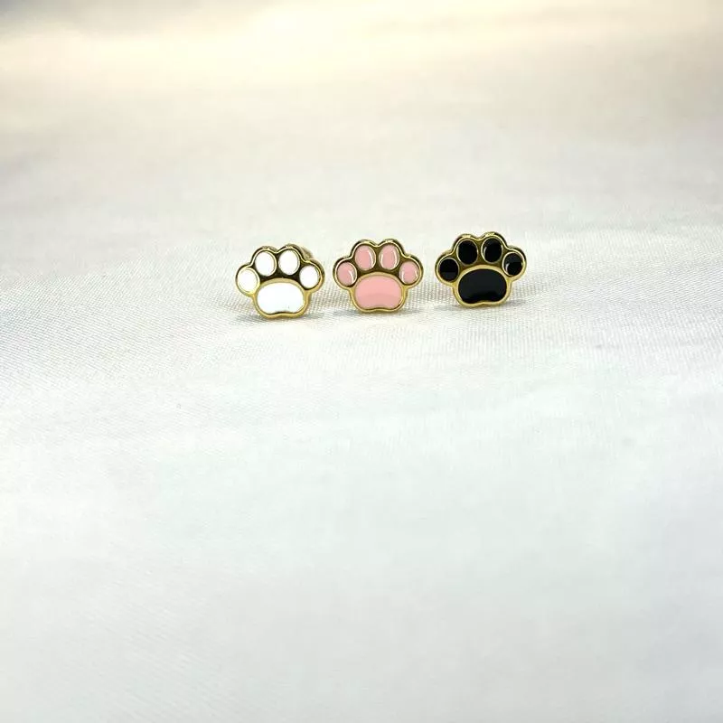 阿君的店｜台灣製 醫療鋼抗過敏 腳璞腳掌後鎖轉珠耳釘耳環