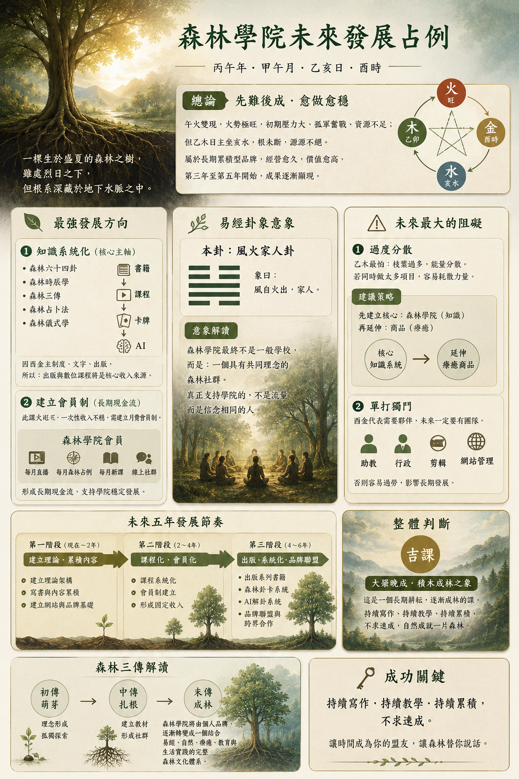 森林學院未來發展占例