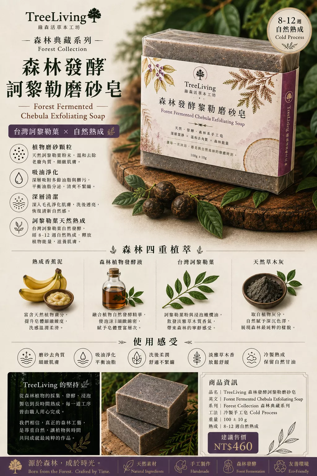 森林發酵訶黎勒磨砂皂