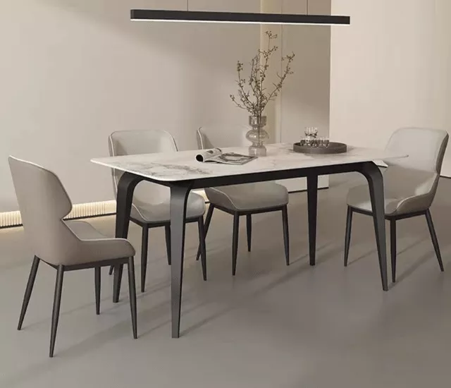 霧光柔影｜白岩細腳餐桌