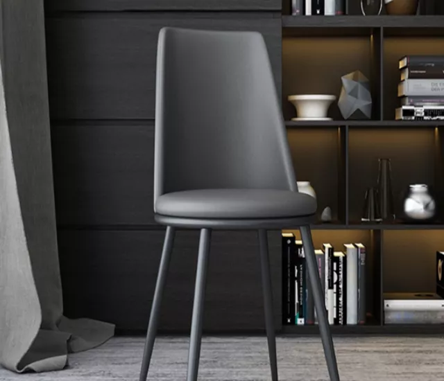 影線藏灰｜極簡斜背餐椅