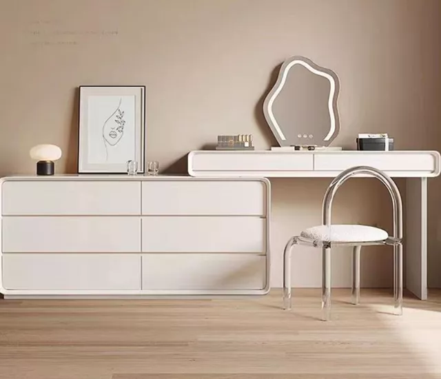 雲朵LED鏡台組（妝台＋六斗櫃＋專屬椅）