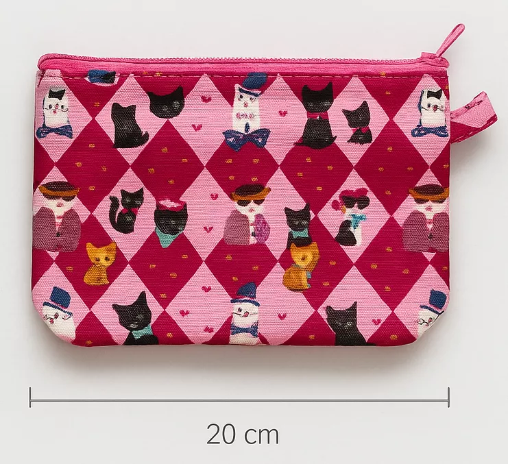 貓咪方形零錢袋