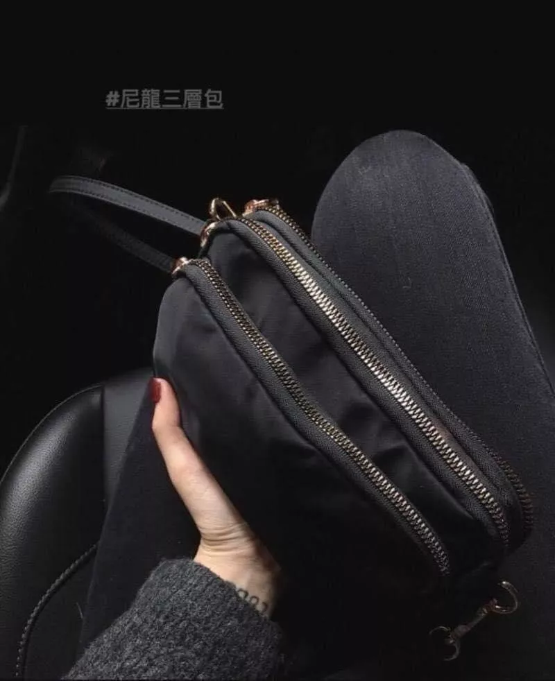 實用派尼龍三層小包