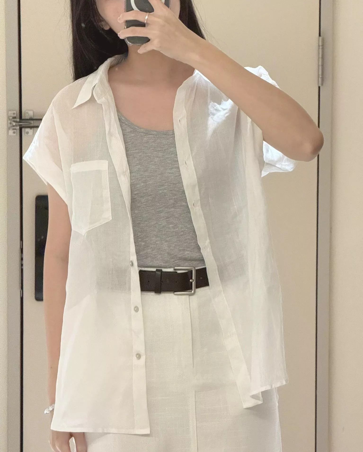 短袖襯衫+內搭