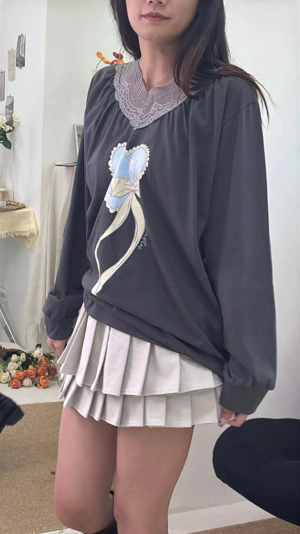 鬆緊雙層百褶裙(預購)