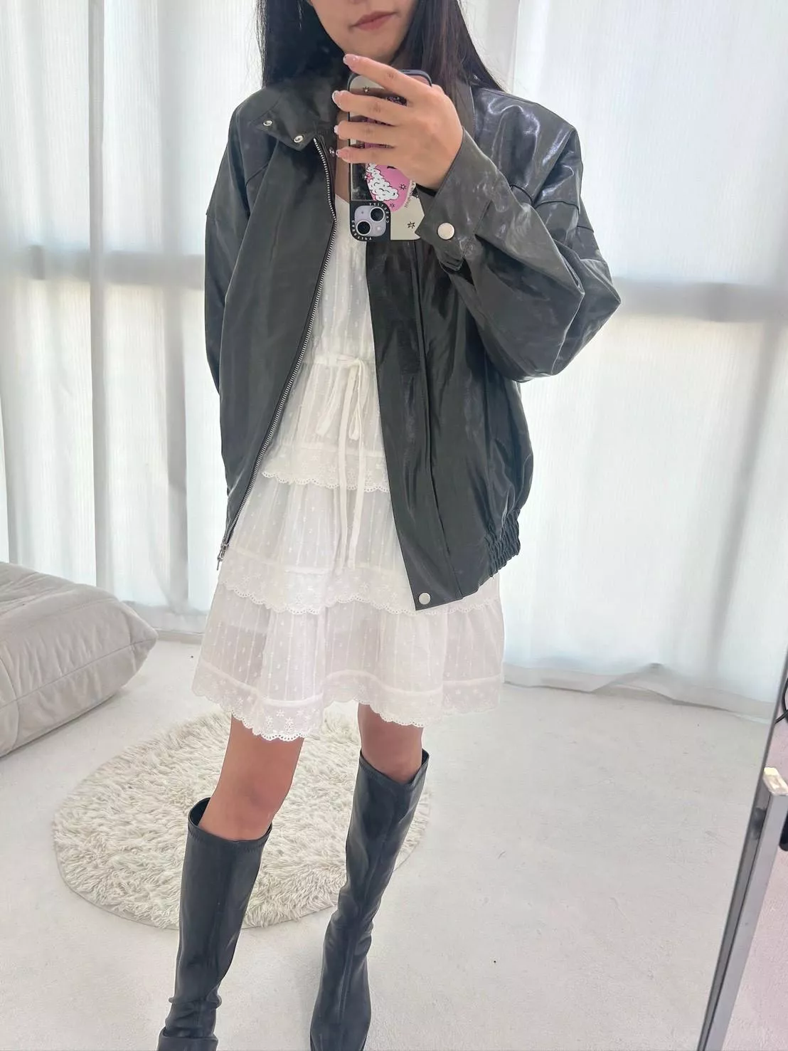 帥氣皮衣外套(有墊肩)(預購)