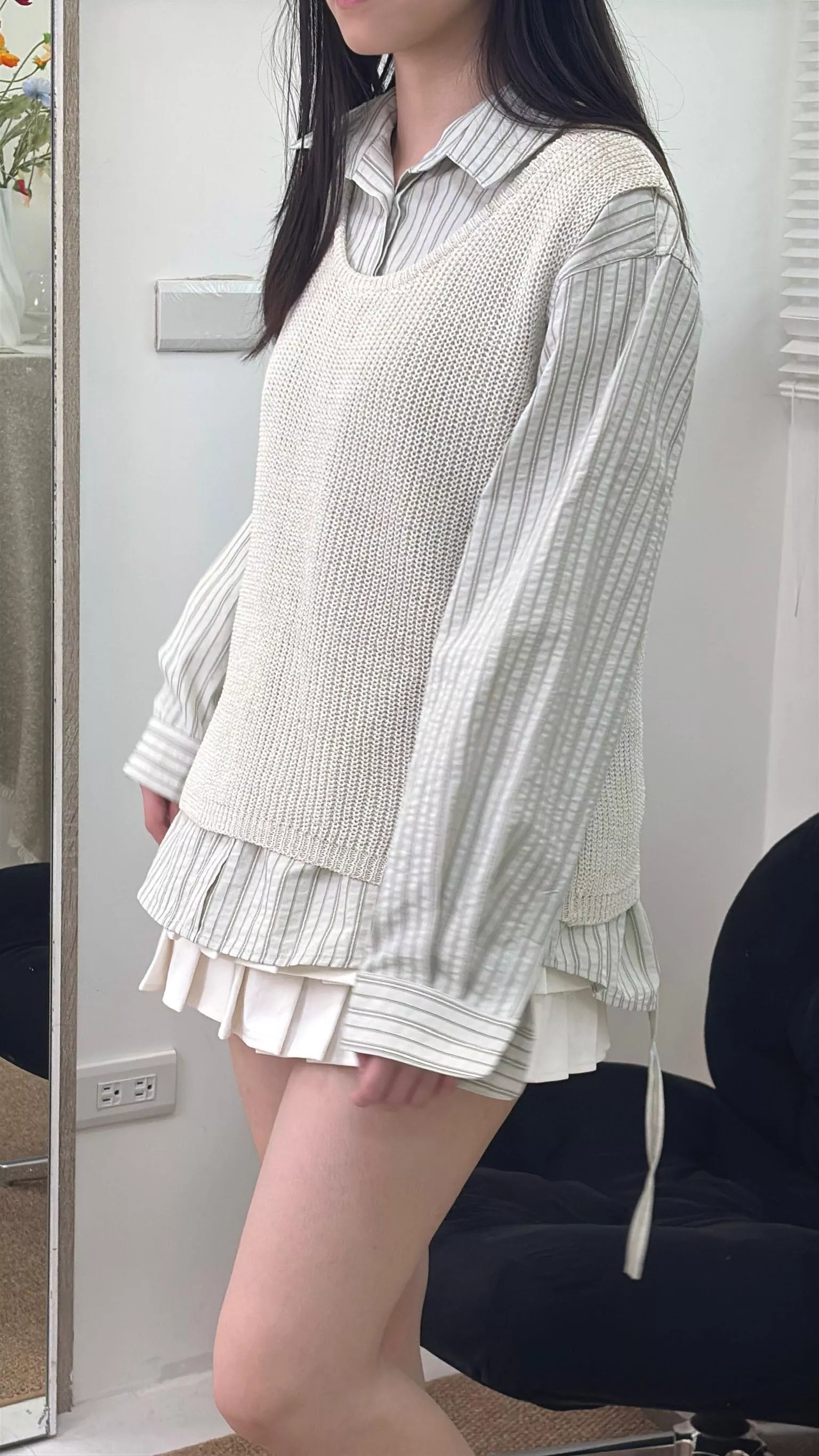 設計感排釦針織背心(預購)