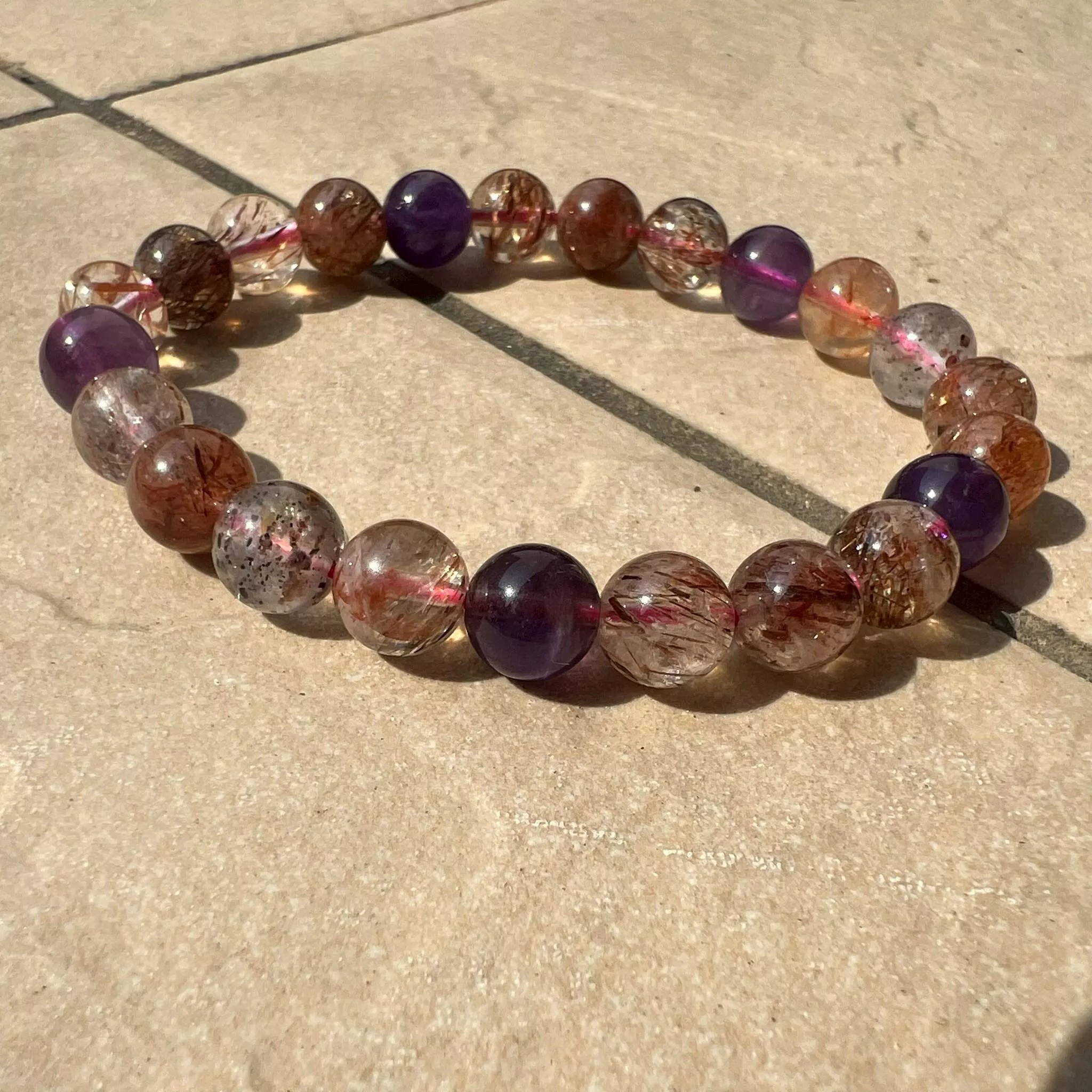 🖤✨黑加侖超七・神秘系能量寶石✨🖤 8.3mm 超級七手串｜黑加侖色系・穩定氣場 × 啟動能量