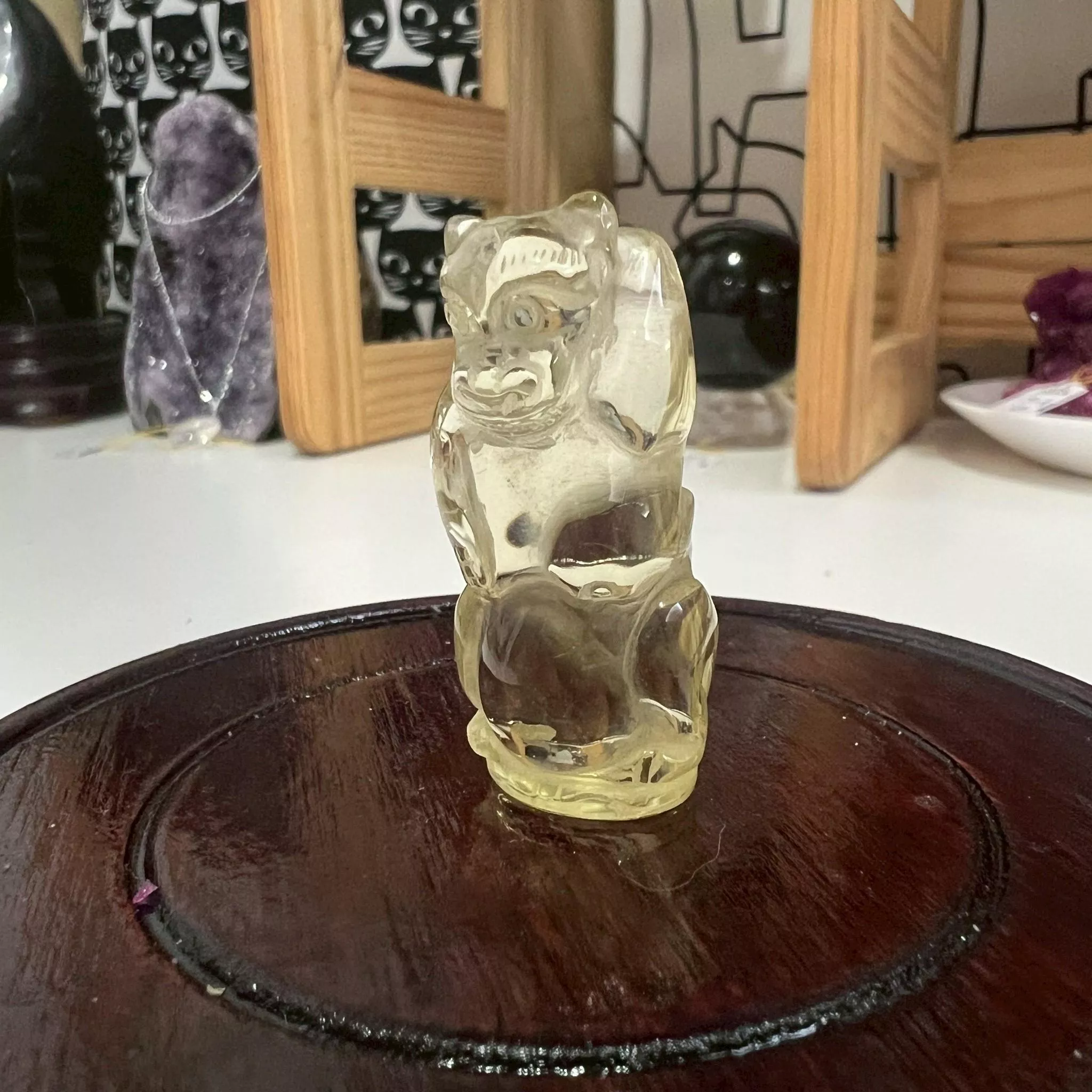 🍌💛靈氣滿滿的招財靈猴來了💛🍌 黃水晶小猴子｜高約3.8公分｜靈巧 × 招財 × 吉祥開運小擺件