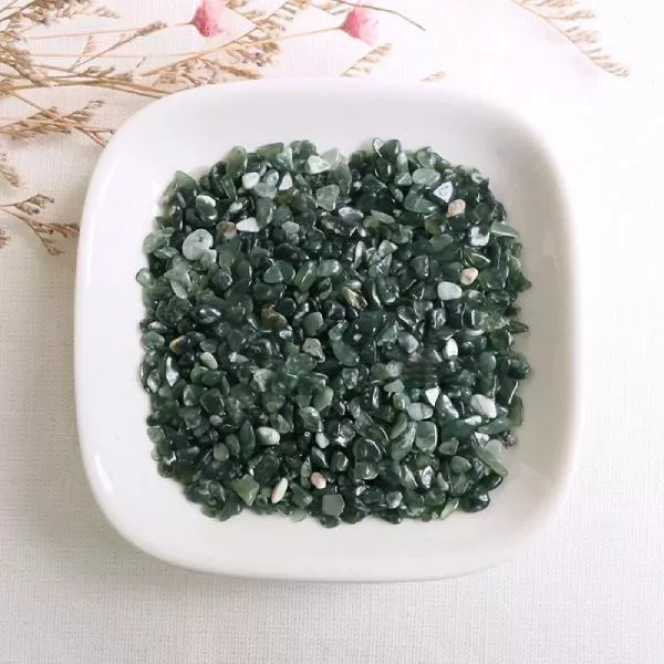 綠碧玉碎石3-5mm(細) 綠色系碎石 心輪碎石