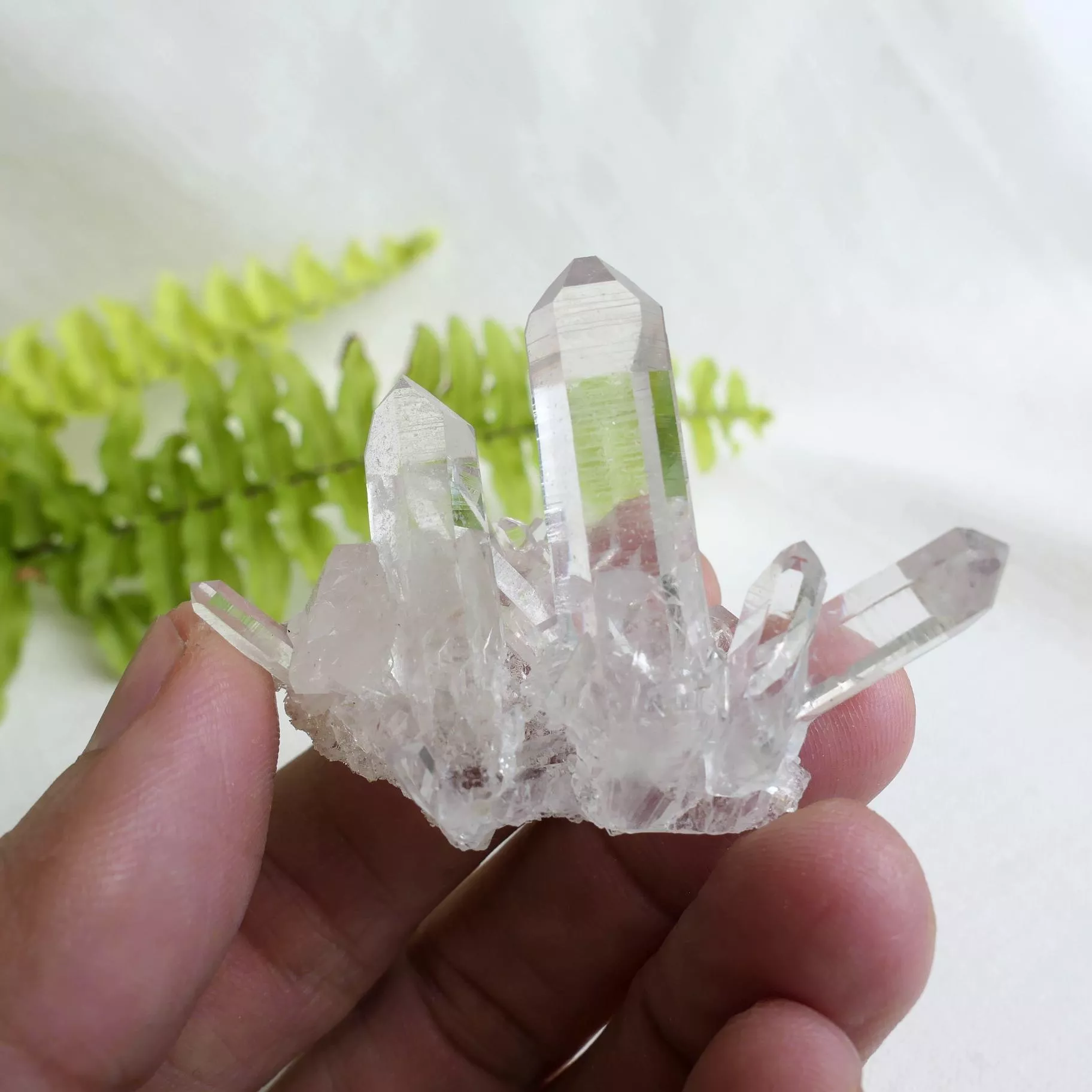 美國阿肯色迷你白水晶簇-17-0426 大地母親水晶