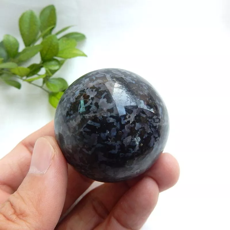 神奇梅林石(靛藍輝長石)球-5-1218