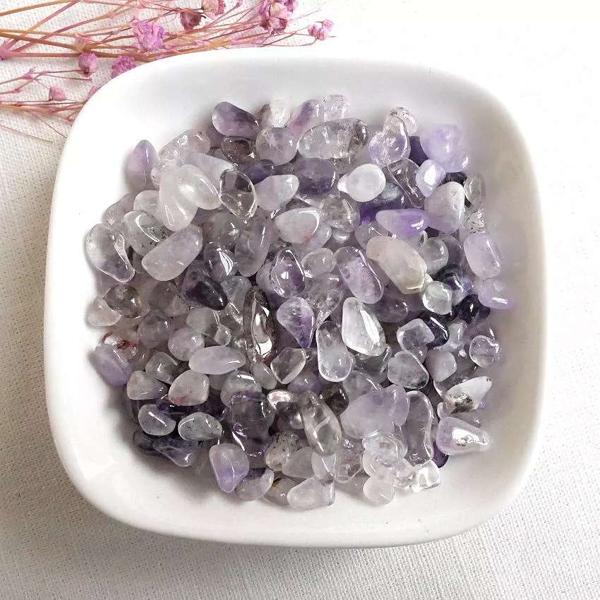 超七碎石5-7mm 紫色系碎石 頂輪/全脈輪碎石