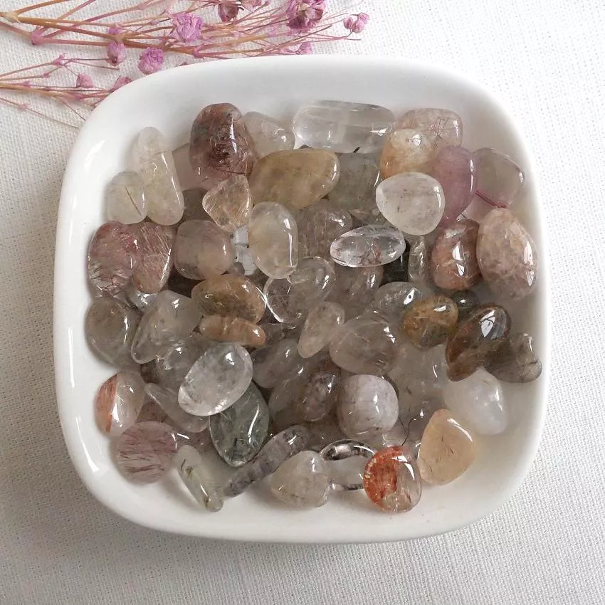 紅銅髮晶碎石8-12mm 紅色系碎石 海底輪碎石