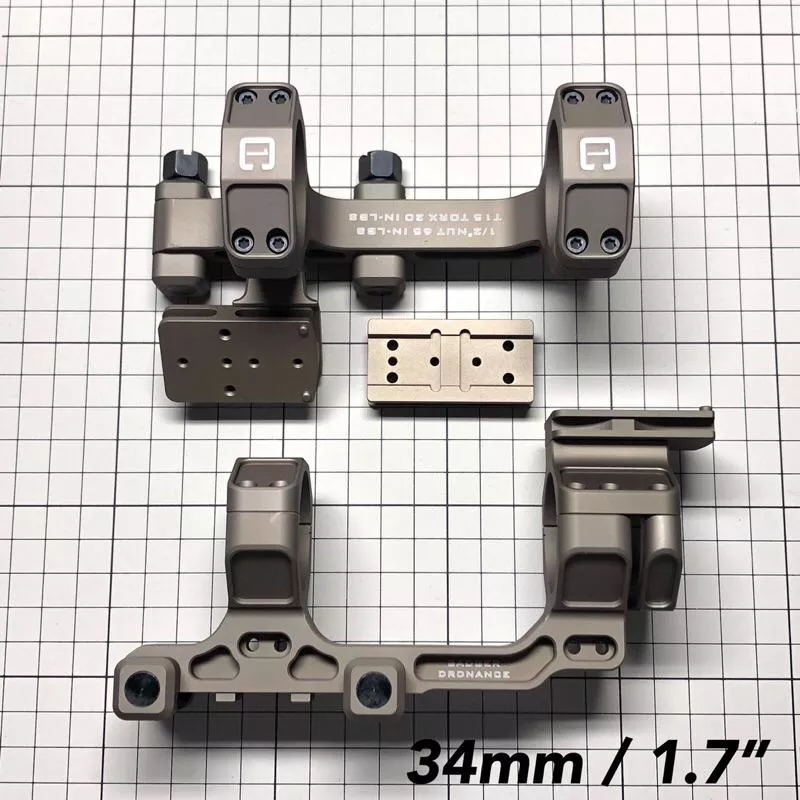 復刻 BADGER C1 樣式 一體式增高座 & RMR/T2 基座 (34mm/1.7")