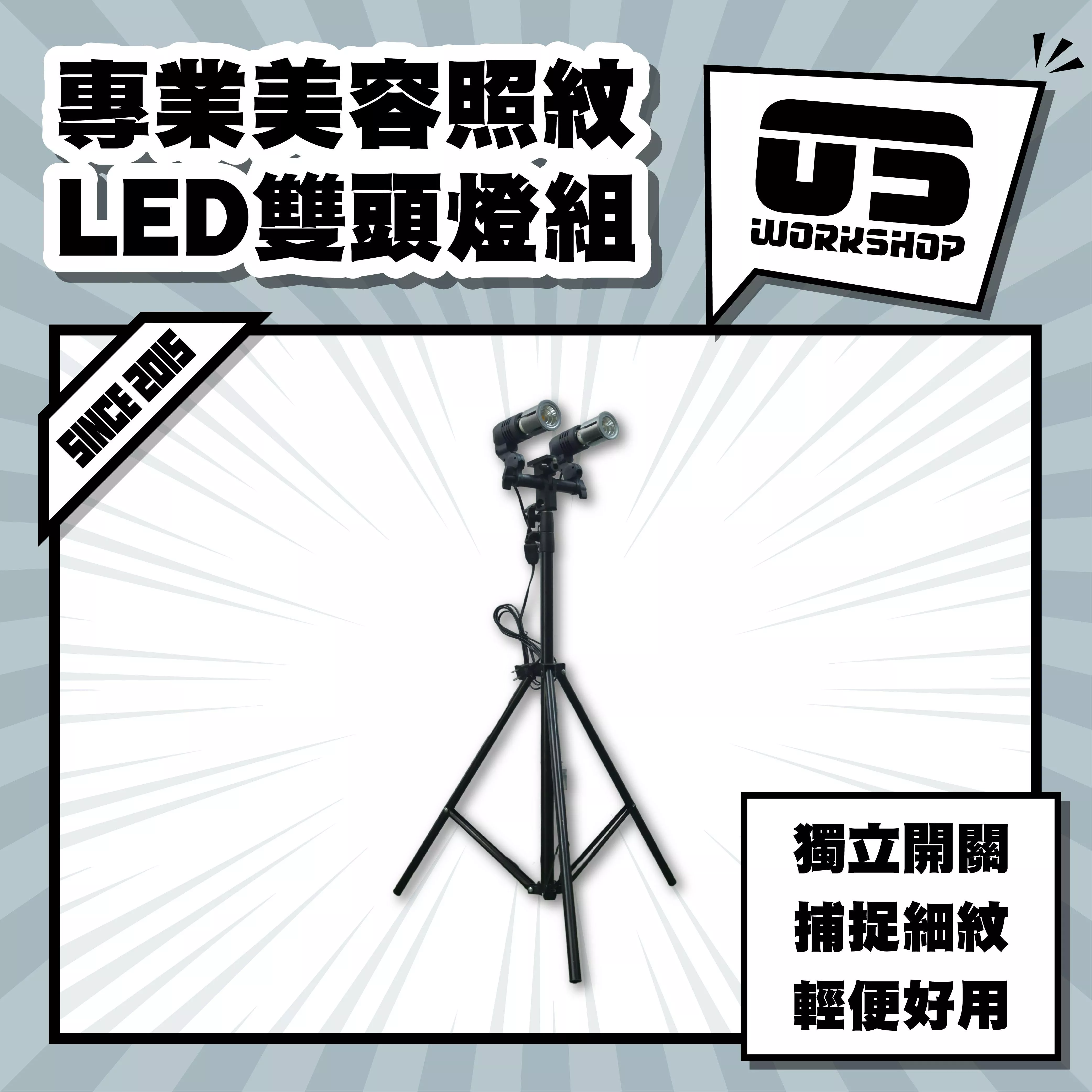 專業美容照紋LED雙頭燈組