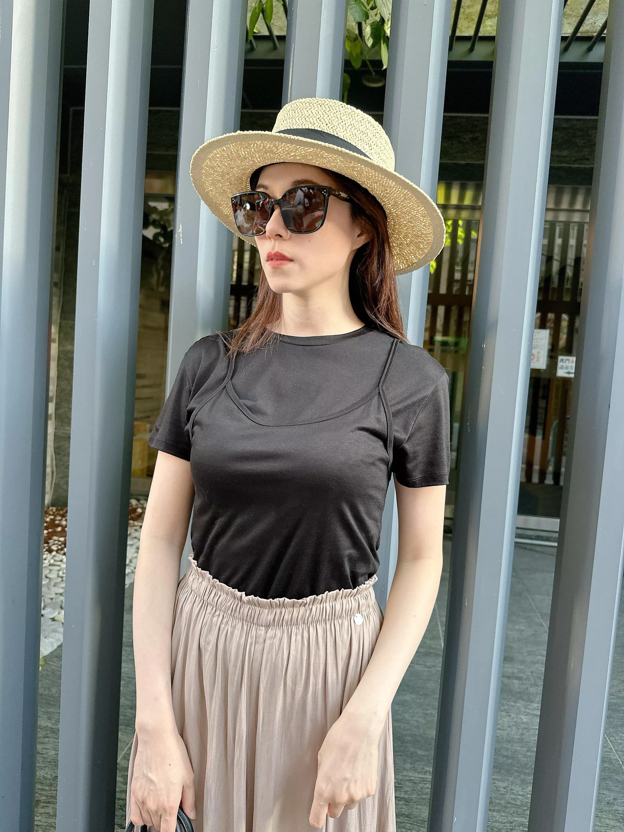 兩件式光澤親膚棉T