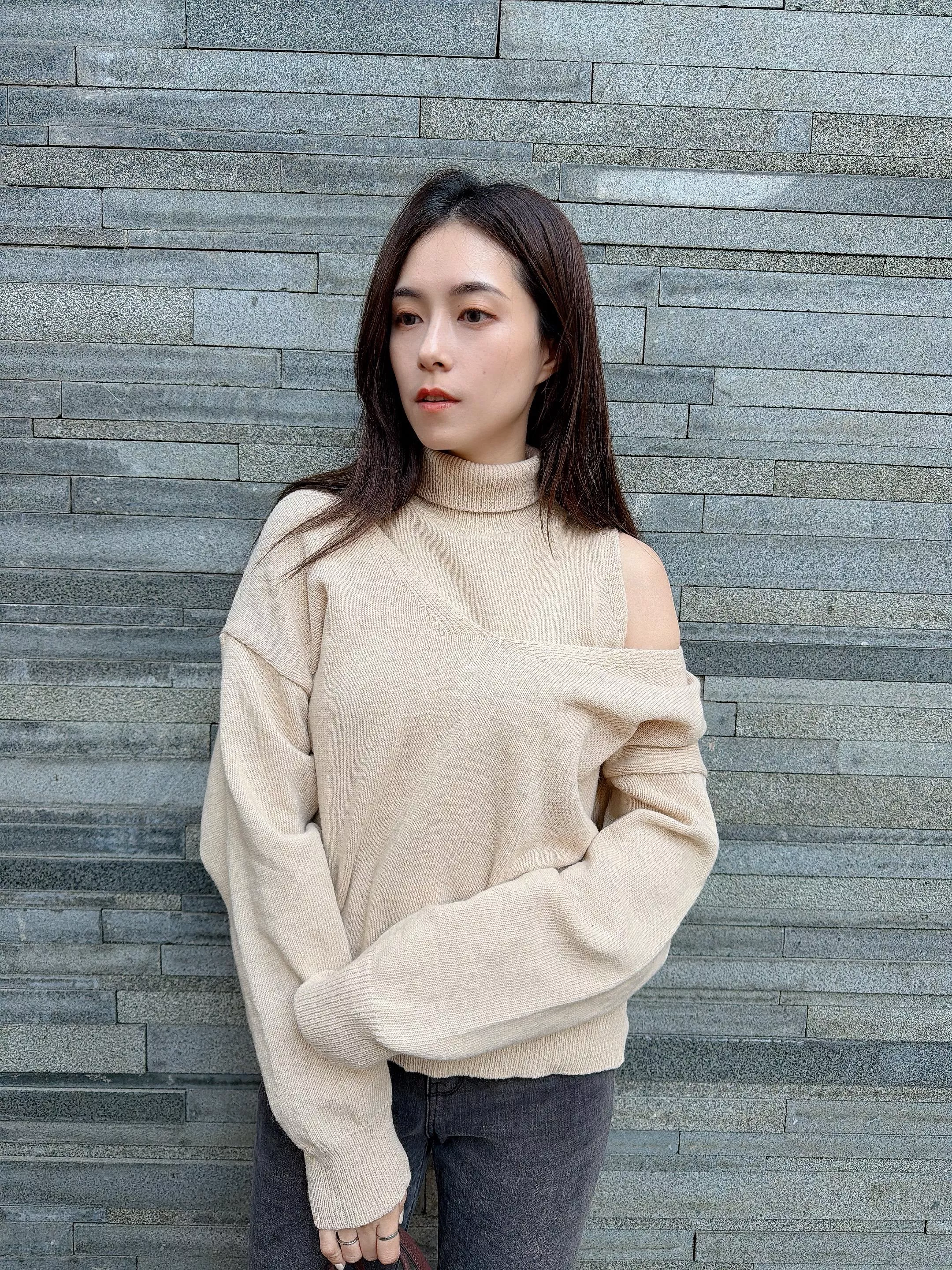 兩件式V領毛衣Set