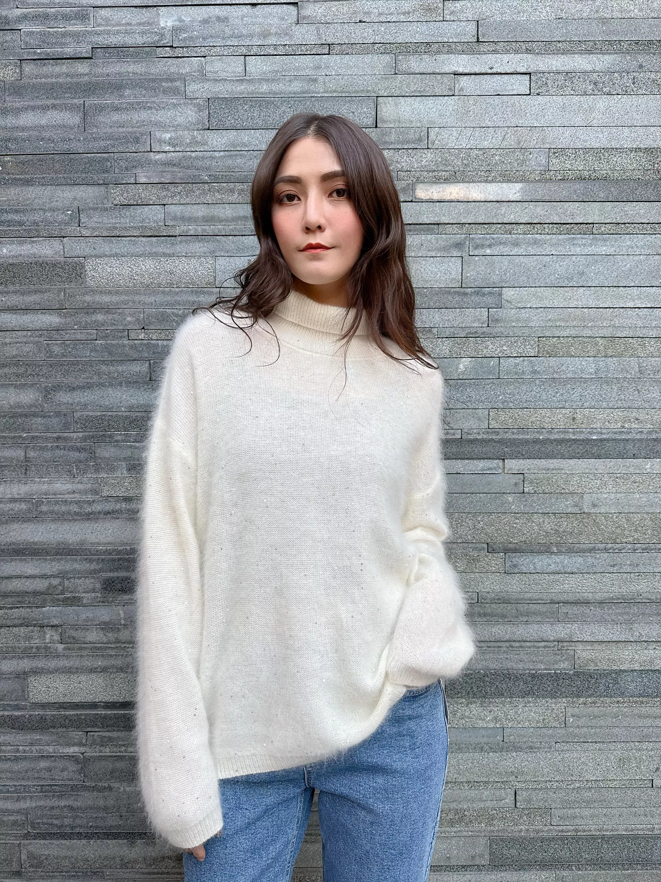 質感輕量亮片毛衣