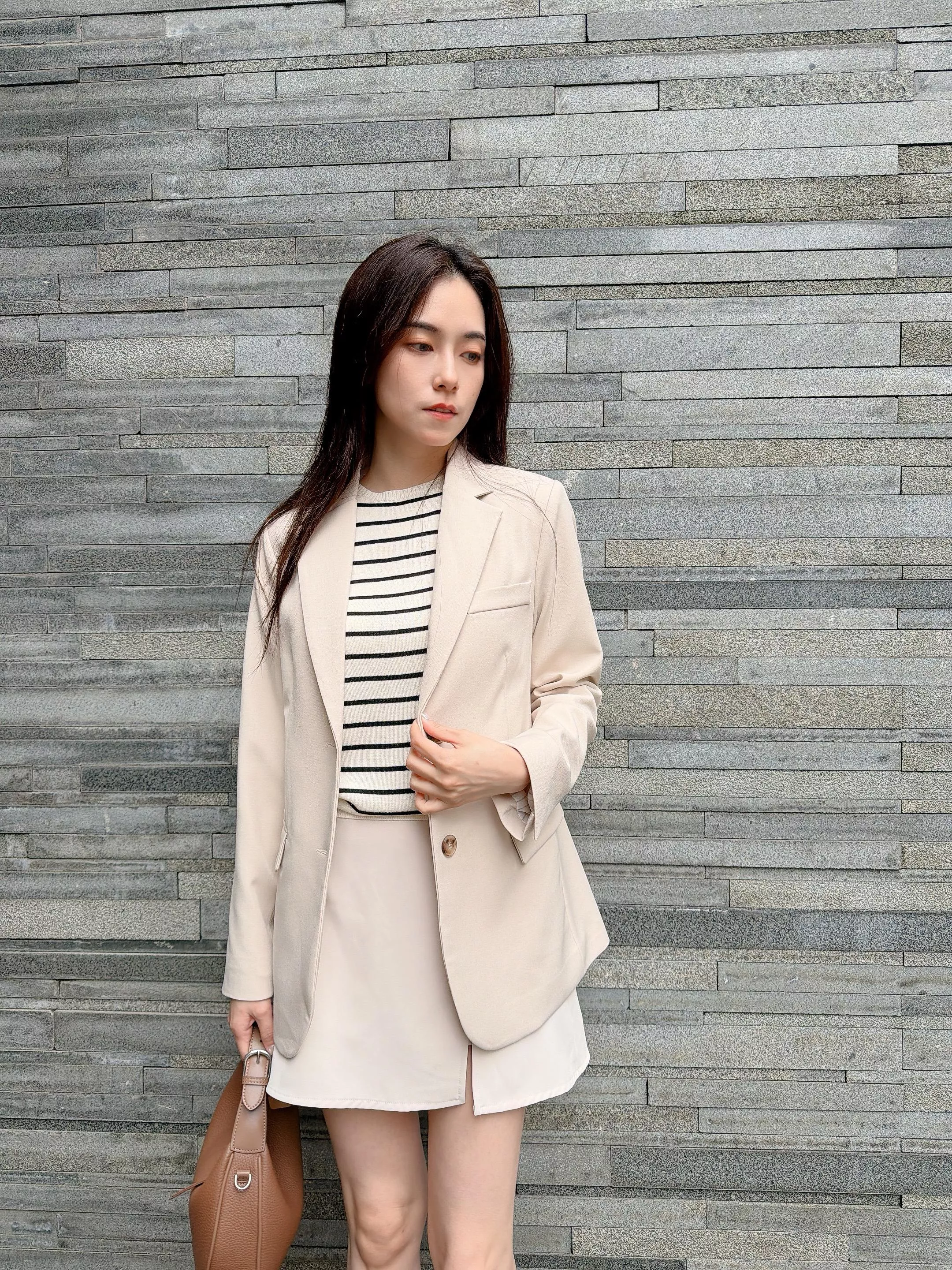 合版微腰身西裝外套