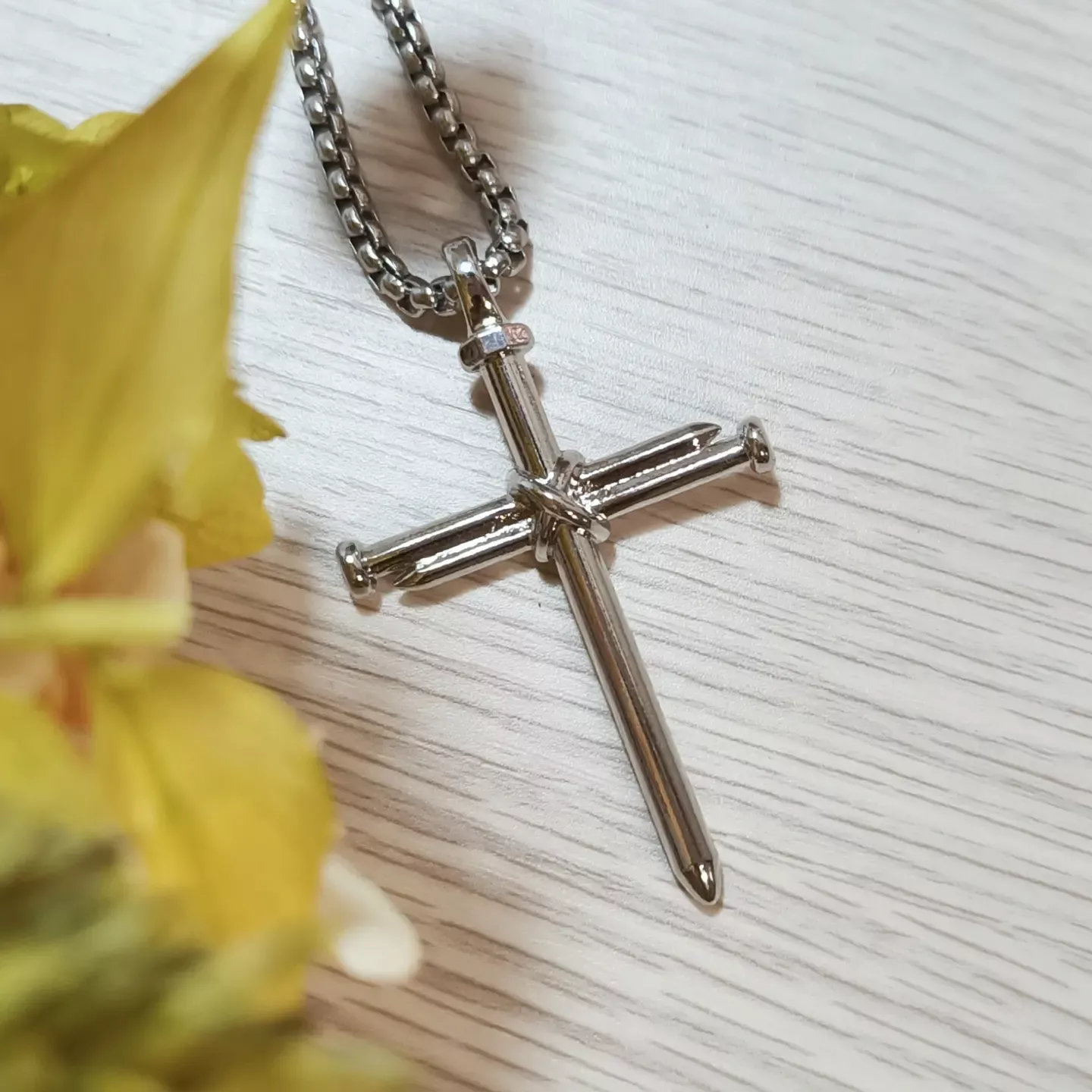 鞭傷-鈦鋼十字架項鍊（男）