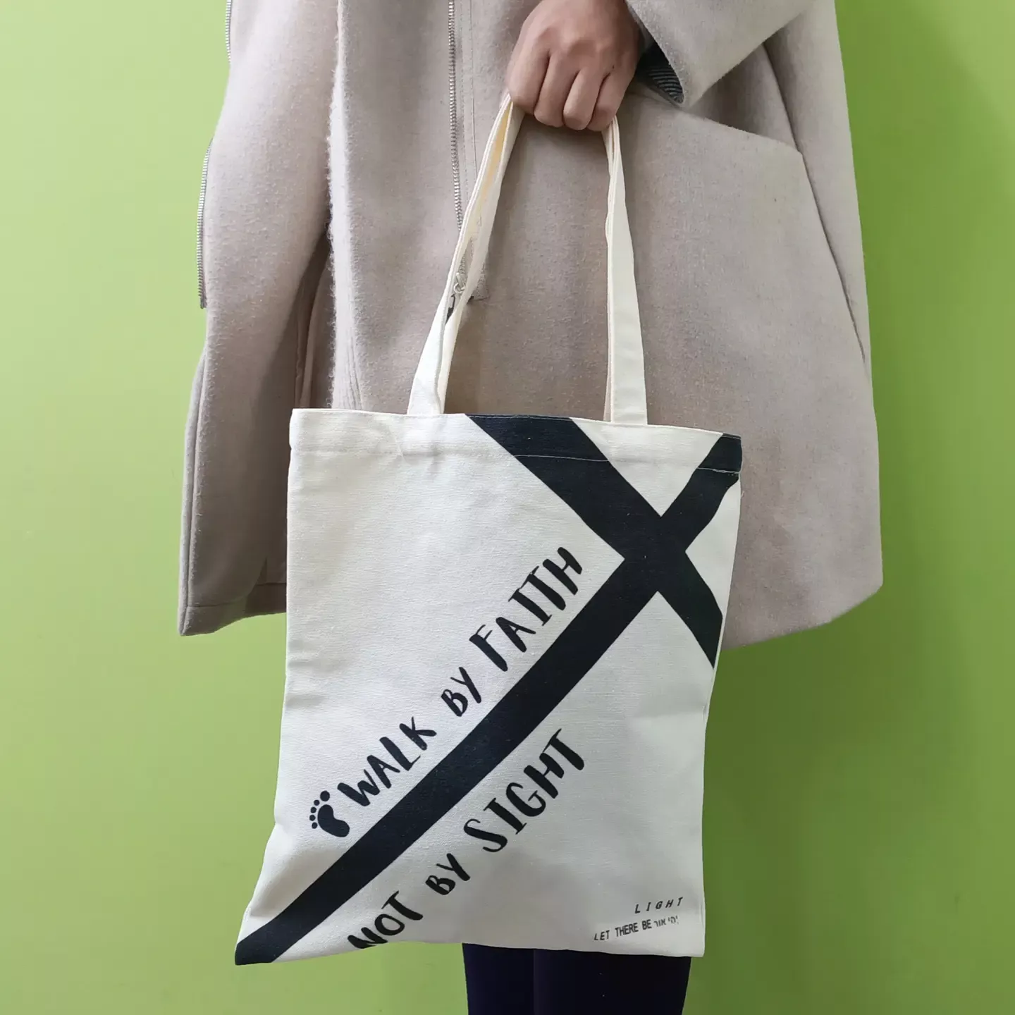 WALK BY FAITH NOT BY SIGHT憑信不憑眼見-帆布袋