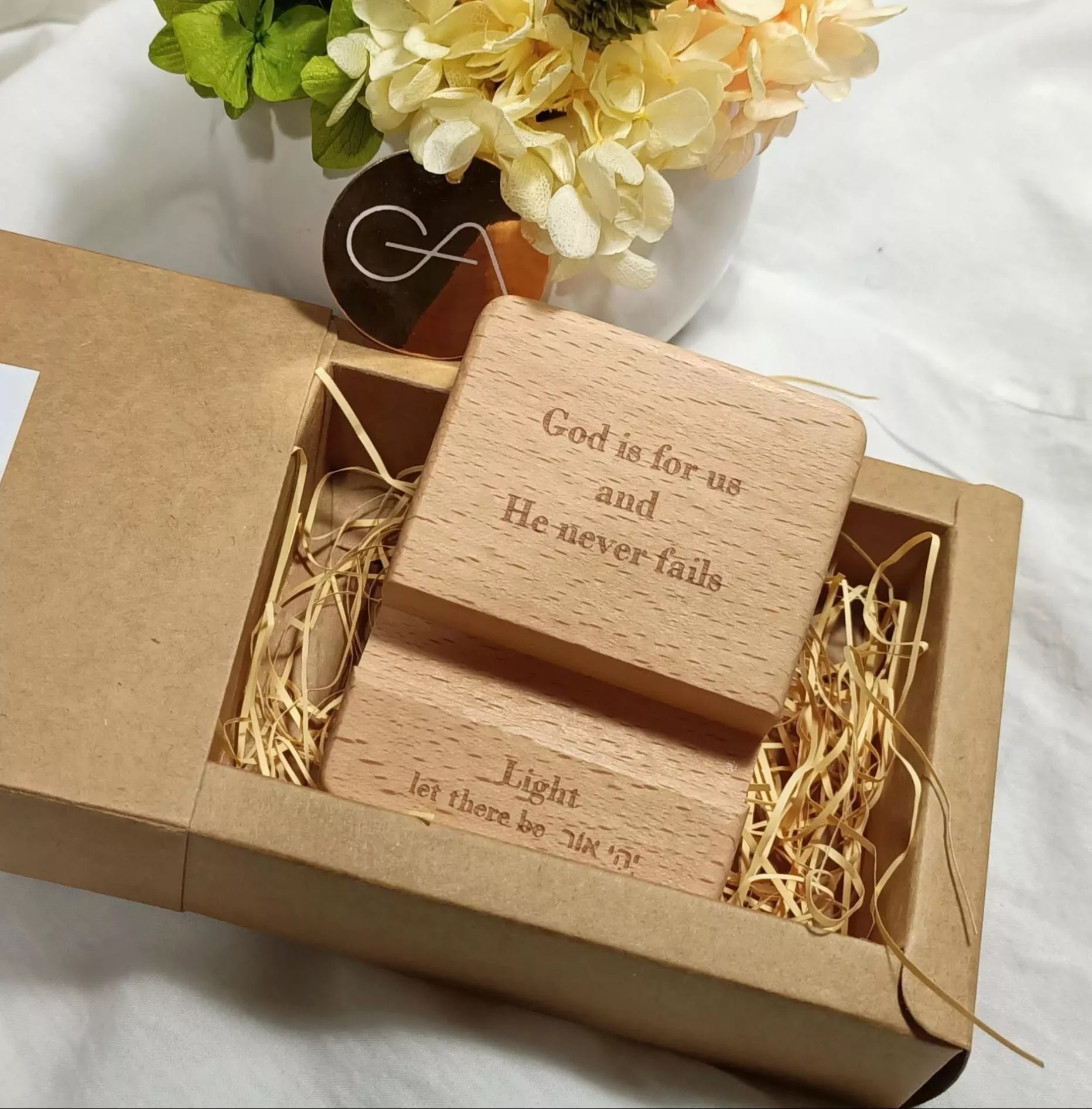 實木經文手機座