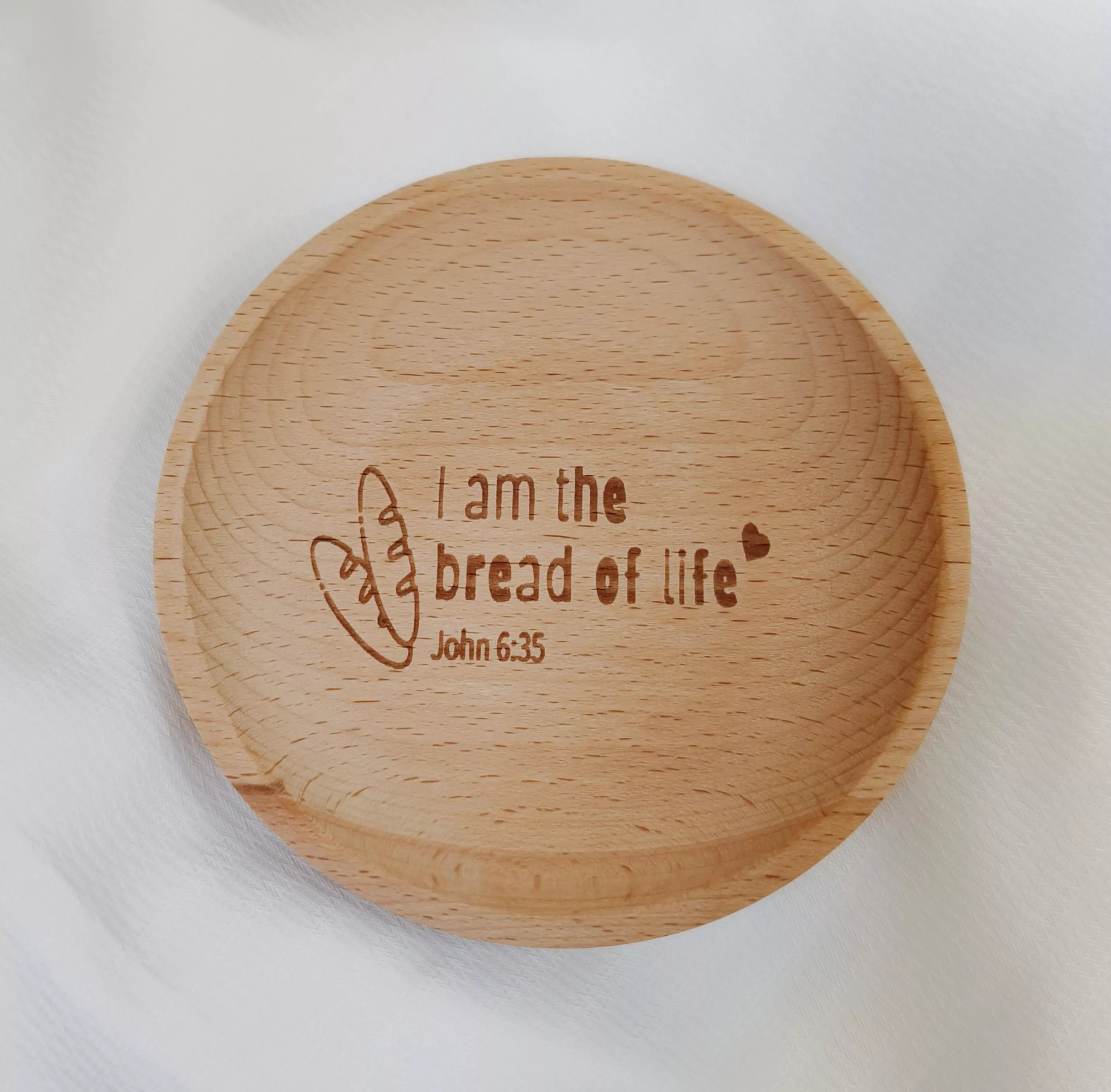 我是生命的糧-實木圓盤